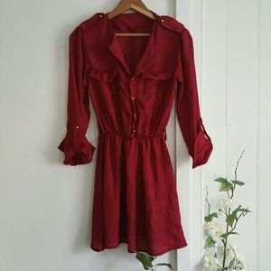 Red Button Dress